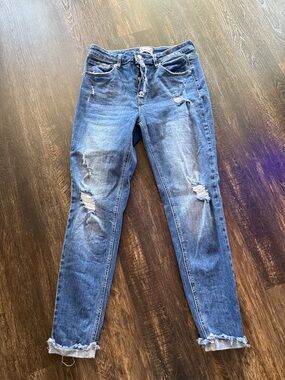 Classic Women's Distressed Blue Jeans